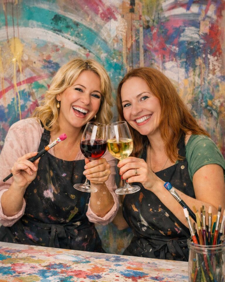 WALK IN Paint & Wine Kuopiossa Ateljee Satu Suomalainen