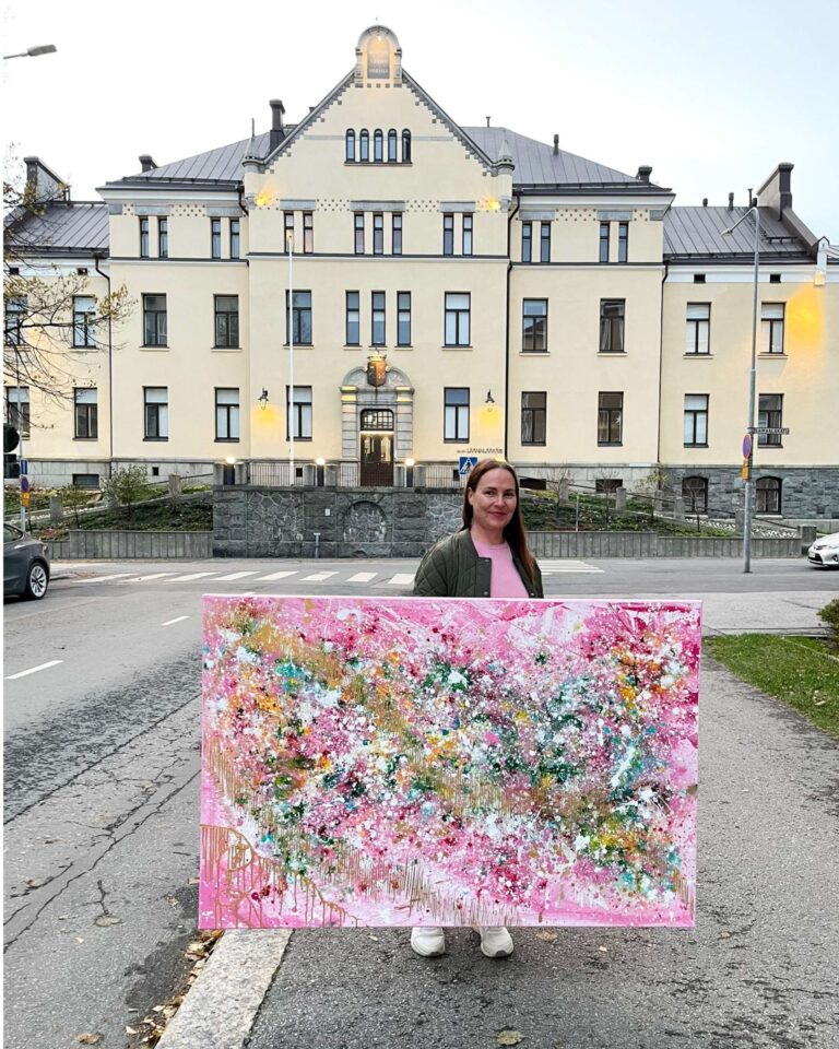 Maalaus kauppakadulla Kuopiossa